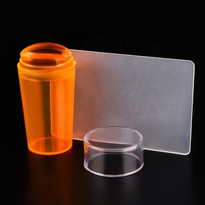 Tampon à ongles <span class=keywords><strong>couleur</strong></span> néon gelée impression Silicone <span class=keywords><strong>modèle</strong></span> de transfert estampage pour manucure plaque outils accessoires - Product Image 3