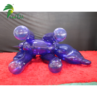 Cheval gonflable transparent bleu Jouets gonflables qui couinent Valve pour jouets gonflables à vendre