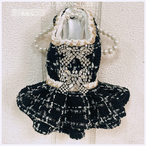 ชุดสัตว์เลี้ยงสุดหรูหรา <span class=keywords><strong>แบรนด์</strong></span>เนม ดีไซน์ลูกไม้ไข่มุก สำหรับสุนัขและแมว  ชุดฤดูหนาวสุดเก๋ - Product Image 6