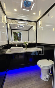 Offre Spéciale : Remorque Sanitaire Extérieure Portable de Luxe à 2 Cabines, Moderne, Écologique et Durable, Conforme aux Normes Américaines pour Événements - Product Image 6