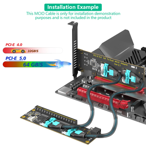 Nueva Versión de Tarjeta Adaptadora <span class=keywords><strong>PCI</strong></span>-Express PCIe 5.0 X16 a Doble MCIO SFF-1016 - Product Image 4