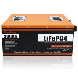 LiFePO4バッテリー12V300Ah 3.84kWhディープサイクル、より長いランタイム、内蔵100A BMS、6000サイクル、10年の寿命 - Product Image 1