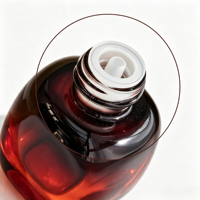 Flacon de parfum carré plat rouge ambre vintage, récipient cosmétique rechargeable avec couvercle rond en bois