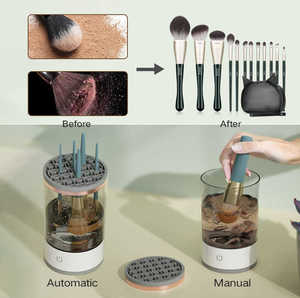 2024 Portable Electric Makeup <b>Brush</b> Cleaner with Drying Rack USB <b>Powered</b> for Household Car Outdoor Use-Dropshipping Product - Product Image 3