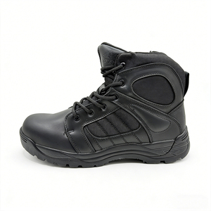 DSF19 716 Black Tactical <b>Boot</b> Leather Outdoor All Seasons Waterproof <b>Hiking</b> Shoe - Product Image 1