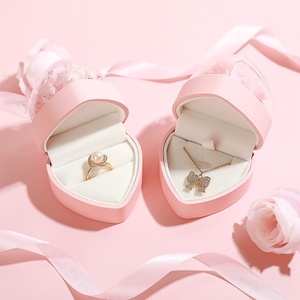 Creative Valentine's Day Preserved Flower Heart-Shaped Light Luxury Gift Box <b>Infinity</b> <b>Rose</b> Jewelry Box for Ring Necklace - Product Image 2