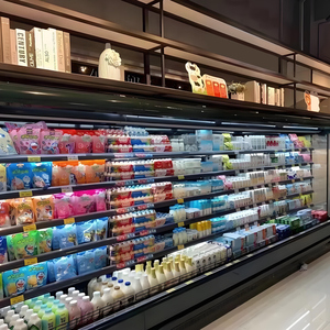 Tùy chỉnh thương mại lạnh <span class=keywords><strong>Showcase</strong></span> mát đơn nhiệt độ siêu thị thịt thiết bị làm lạnh mở hiển thị - Product Image 4