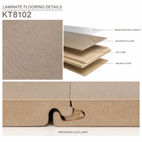 Suelo Laminado con Aspecto de Madera de 1214x200x10mm, Tablas de Suelo Flotantes, Grado de Emisión ENF, Borde Biselado en Cuatro Lados, Grado Residencial I