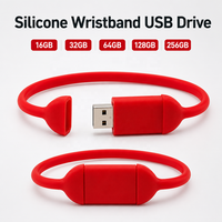 Flash Drive USB 2.0 Silikon OEM Baru 4GB-64GB dengan Kotak Hadiah Custom Pendrive