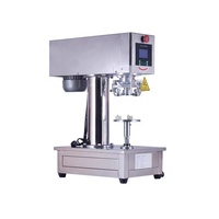Máquina selladora automática de latas y botellas de una sola cabeza, suministro de fábrica