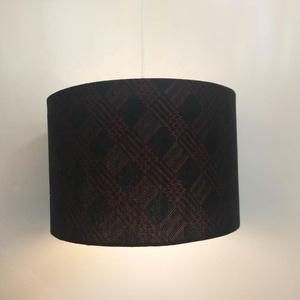 Moderne Luxe <span class=keywords><strong>Prune</strong></span> Motif Décoratif Rond Carré <span class=keywords><strong>Lin</strong></span> Tissu Pendentif lampe abat-jour, personnalisé abat-jour pour plafond - Product Image 4