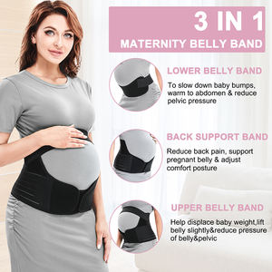 3 in 1 cilt dostu yumuşak ayarlanabilir annelik göbek bandı hamile kadınlar için gebelik kemeri göbek bandı - Product Image 5