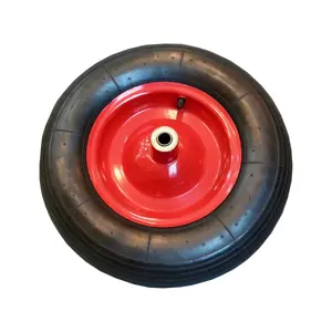 Сверхпрочное пневматическое резиновое универсальное колесо SS по хорошей цене, 390 мм