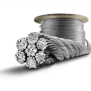 China Factory 11mm High Tenslie Strength Heat Resistant Stainless Galvanized Elevator Steel Wire Rope