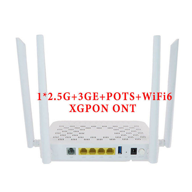 WIFI6 XGP4481 XPON ONT AX3000 1*2.5G 3GE 1POTS GPON EPON Compatible XGPON ONU 10G Network Equipment for Telecom Service