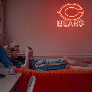 Bear <strong>Neon</strong> <strong>Sign</strong> <strong>for</strong> Wall Decor Football Team <strong>Neon</strong> Light <strong>for</strong> Man Cave Birthday Orange Led Light up <strong>Sign</strong> <strong>for</strong> Party Club - Product Image 6