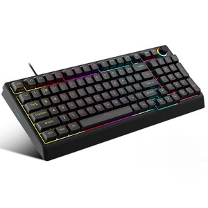 Teclado Mecánico para Juegos <span class=keywords><strong>TKL</strong></span> con Cable, 75% de Teclas Intercambiables en Caliente, Retroiluminación RGB, Interruptor Óptico Personalizado para PC, en Oferta - Product Image 5