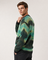 Pull en mohair personnalisé pour homme MENGTU, motif jacquard duveteux, pull en tricot, tricot d'hiver, pull en mohair tricoté pour homme
