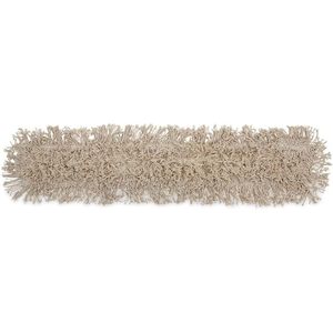 Boardwalk 36 In. X 3 In. White Cotton Dust <b>Mop</b> Head with 360 Degree Rotating Plastic Basket and Rectangle Design - Product Image 6