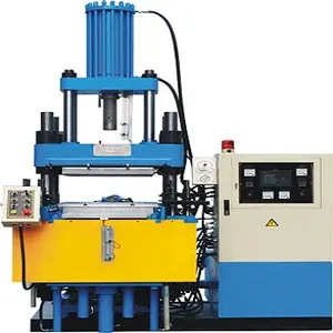 Máquina de prensa de moldeo por compresión de silicona de caucho automática al vacío pequeño/máquina de prensa múltiple de molde con Juego de 2 pistones de prensa