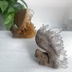 Vente en gros : Mini écureuil en cristal de quartz clair poli, pierre de guérison naturelle, ornement artisanal pour la décoration - Product Image 3