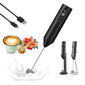 <b>Portable</b> Automatic Mixer Electric Milk Frother for <b>Coffee</b> Handheld Electric Stainless Steel Milk Foamer <b>Maker</b> With Base - Product Image 1
