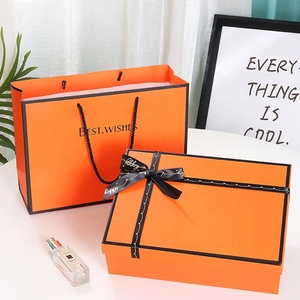 Design de luxe logo personnalisé victorias <span class=keywords><strong>secret</strong></span> rose luxe papier carton sac soins de la peau emballage boîte-cadeau de mariage avec ruban d'arc - Product Image 1