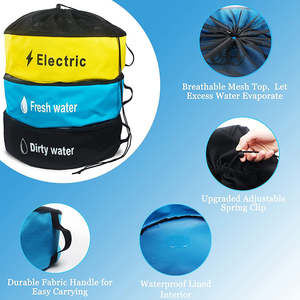 Sac de rangement professionnel tout-en-un pour camping-car, robuste, étanche, pour tuyaux d'égout, d'eau potable et cordons électriques - Product Image 5