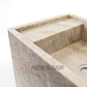 Fregadero de lavandería de piedra Simple moderno Newstar, fregadero de piedra Natural, lavabo de mármol Beige personalizado - Product Image 4