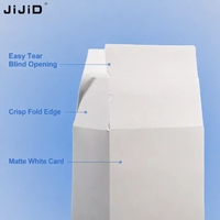 JIJID 350gsm blanc carte imprimable facile à déchirer emballage cadeau pliable boîtes cadeau en papier pliantes