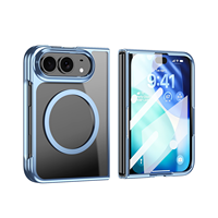 Coque Duo pour iPhone Duo avec cadre chromé, film protecteur HD transparent intégré, aimant intégré, surface anti-jaunissement, protection intégrale.