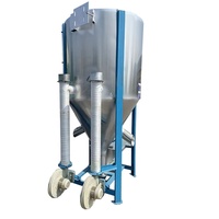 Miscelatore Verticale per Silo in Plastica da 500 kg, 750 kg, 1000 kg, 1500 kg, Frullatore in Acciaio Inox per Pellet e Mangimi