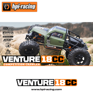 HPI Racing 1/18 Competition Crawler Gunmetal Venture 18CC Flux Brushless RC Rock Crawler RTR 4WD Auto de Control Remoto para Escalar 4X4 - Product Image 5