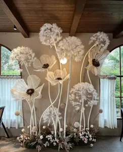 Wholesale Customized Artificial Flowers Set Giant Dandelion For Arrangement Display Wedding Decorations Background