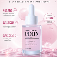 Sérum Visage Éclat Radiant Effet Peau de Verre Coréen OEM à la Niacinamide, Collagène Profond, Peptide Rose, PDRN et ADN de Saumon