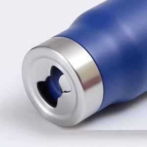 Custom Logo 14Oz Powder Coated Stainless Steel Cooling Tumbler <b>Refrigerator</b> Beer Can Cooler Holder With Opener Dual Lids - Product Image 4