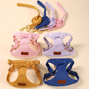 Elegante e Graziosa <span class=keywords><strong>Pettorina</strong></span> per Animali Domestici in Morbido Nylon Scamosciato con Fiocco Decorativo, Delicata sulla Pelle, per Uso Quotidiano, Riposo in Casa o Passeggiate <span class=keywords><strong>Casual</strong></span> nel Quartiere - Product Image 6