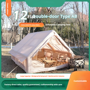 Tente dôme gonflable automatique avec fenêtres à double paroi, abri de camping portable pour toutes les conditions météorologiques - Product Image 5