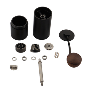 Bouton en <span class=keywords><strong>noyer</strong></span> noir broyeur manuel en aluminium fraises coniques professionnel Mini mode moulin à café à main pour la maison et le café Baristas - Product Image 3