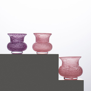 Liuli Jianshui Glass <b>Vase</b> <b>Small</b> Pastel Flower Holder For Tea Ceremony Housewarming Gift Quanzhou Made - Product Image 2