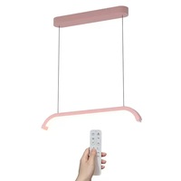 Luminaire suspendu LED demi-lune en forme d'arc de 28 pouces 45W avec télécommande et fixation au plafond, idéal pour salon de beauté et artiste en extensions de cils
