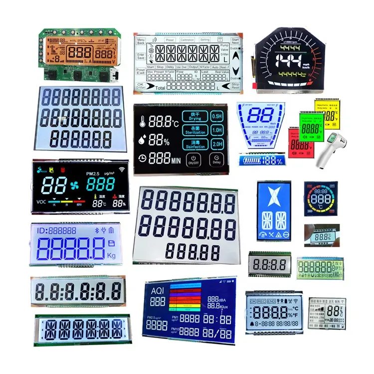TN STN HTN VA Transflective Transmissive 반사 사용자 정의 LCD 디스플레이 액정 디스플레이 7 세그먼트 LCD 직렬