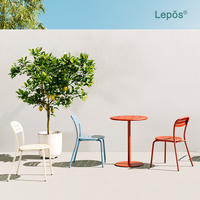 Revêtement en poudre Mobilier d'extérieur Jardin Salle à manger Café Bistro Patio Hôtel moderne Projet Métal Aluminium Restaurant Chaise