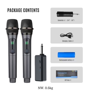 Aurora Sound U8 Rechargeable Wireless Dynamic Microphone System Single <strong>Mic</strong> for Karaoke Live Streaming Performance - Product Image 3