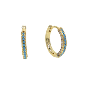 Promotion Nano <span class=keywords><strong>turquoise</strong></span> <span class=keywords><strong>boucle</strong></span> <span class=keywords><strong>d</strong></span>'<span class=keywords><strong>oreille</strong></span> pour femmes bijoux de mode minimaux mignon petit cz cerceau dernière conception boucles <span class=keywords><strong>d</strong></span>'oreilles - Product Image 5