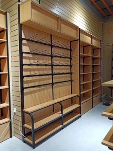 Kệ một mặt siêu thị và cửa hàng kim loại và kệ trưng bày bằng gỗ để trưng bày cửa hàng - Product Image 3