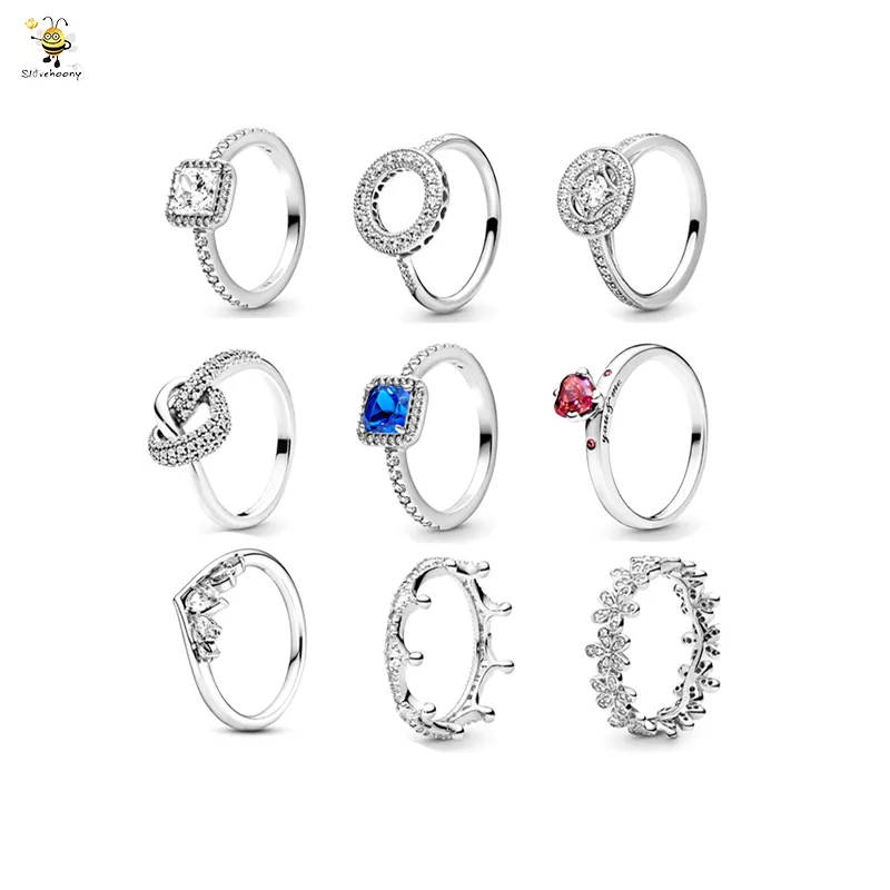 2022 New Arrivals Jewelry B2B 925 Sterling Silver New Design Fashion Rings For Woman Man CZ Ring Flowers