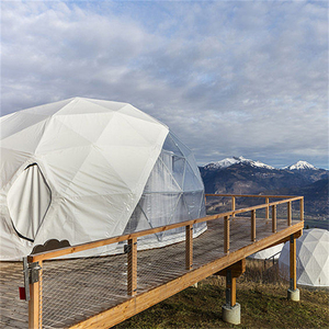 Đầy đủ nhà sang trọng Lều tuyết PVC glamping ngoài trời nhà nhôm triển lãm lều cách điện trắc địa Dome - Product Image 4