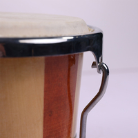 Wholesale OEM ODM Wooden Bongo Drum Set, Natural Sheepskin Surface Hand Percussion for Early Education Toy Gift