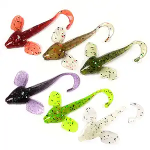 6cm/9cm Life-like Pesca Soft Lure Isca De Pesca Worms iscas macias artificiais Enfrentar Baixo Isca De Borracha Iscas